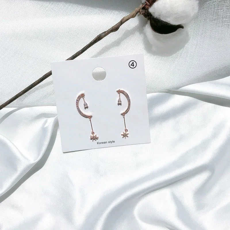 Женские Висячие серьги Boucle D'oreille корейские длинные висячие с блестящими