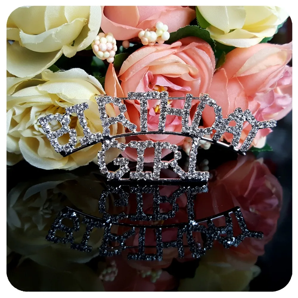 Грандиозный уникальный подарок &quotдень рождения девочки&quot Кристалл слово Брошь