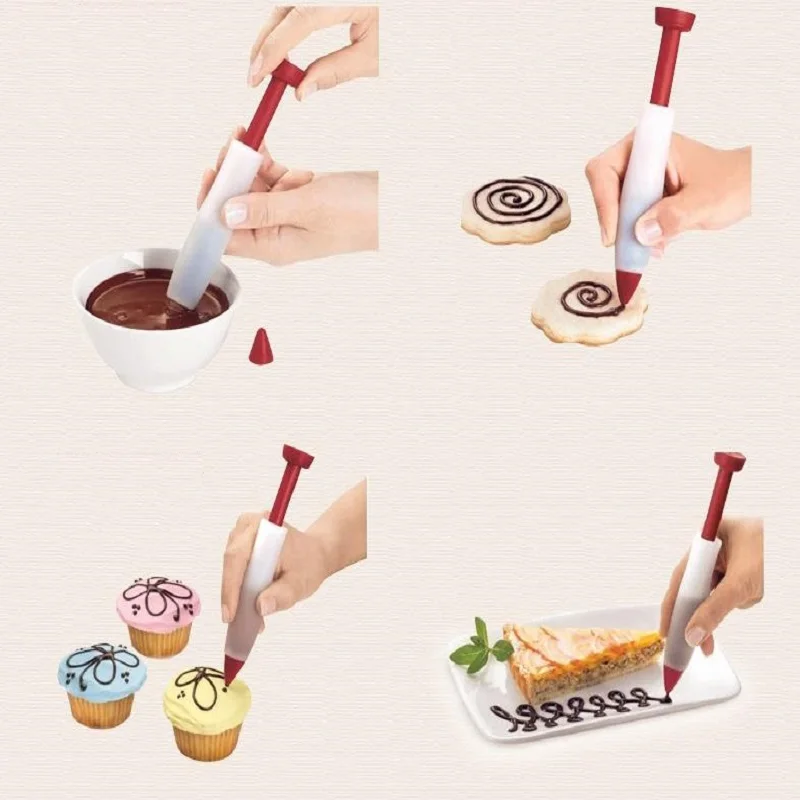 Хит продаж силиконовые держатели для шоколадных ручек пищевые Письменные ручки