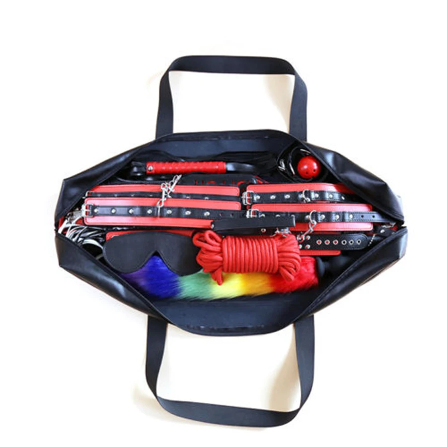 Большая вместимость кожаная секс-игрушка сумка для хранения на молнии можно