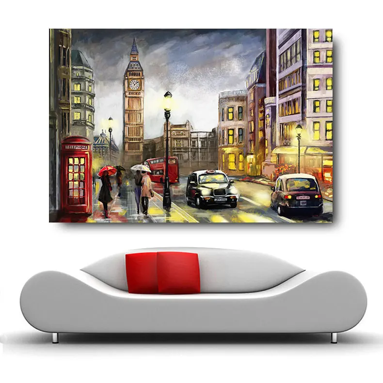 Embelish Новое поступление уличный вид на Лондон пейзаж настенные плакаты для