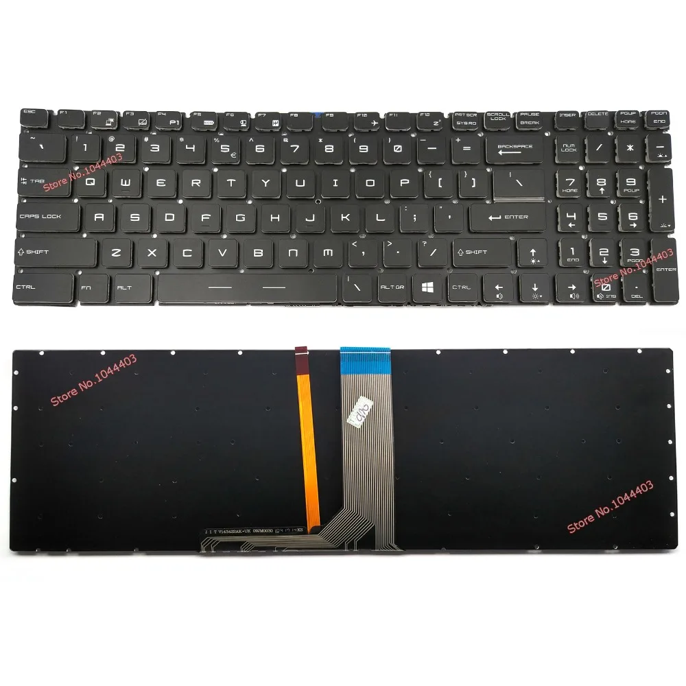 Новая клавиатура для ноутбука MSI GL62 GL72 6QC 6QD 6QF черный Цветной подсветкой хрустальные клавиши