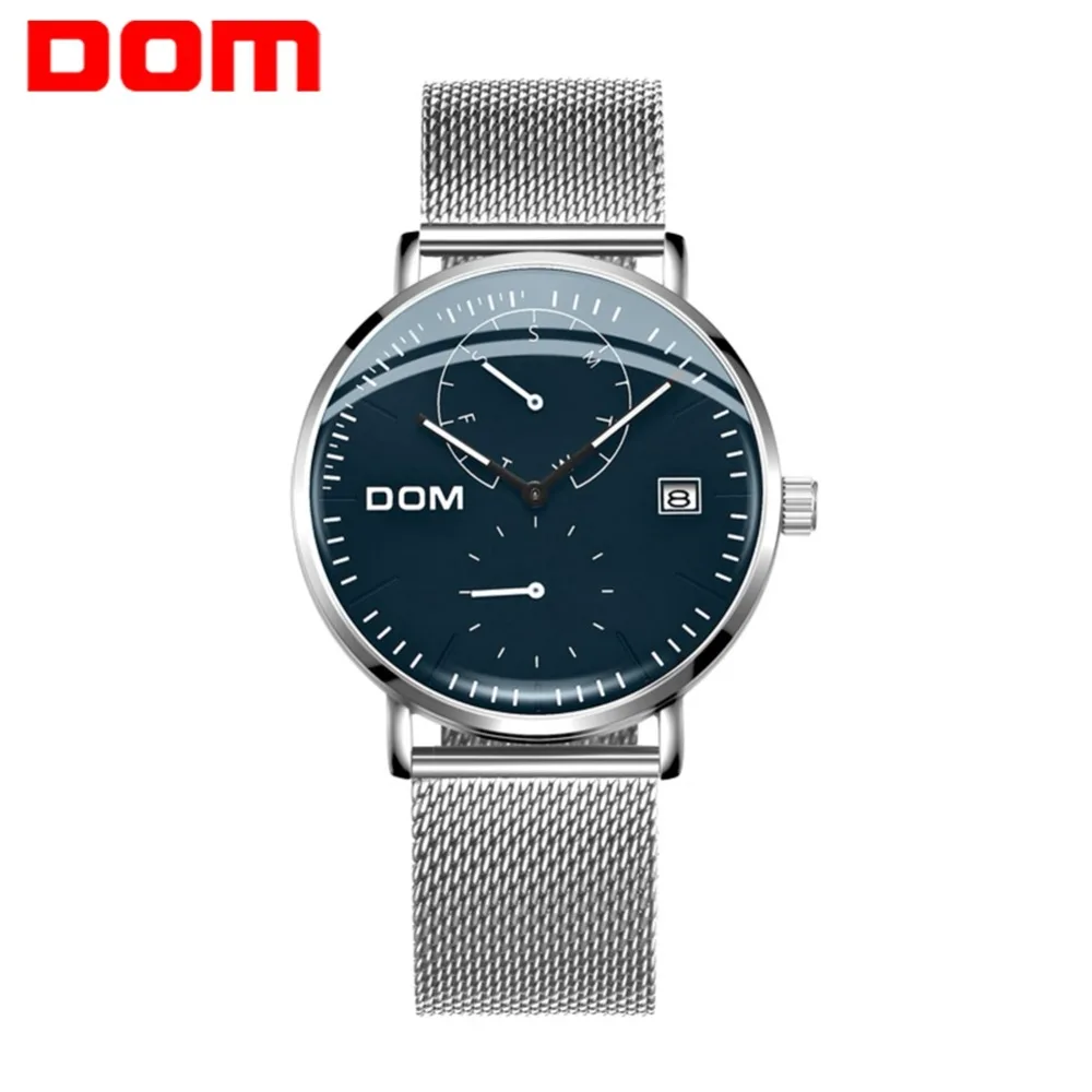 DOM мужские часы Топ люксовый бренд водонепроницаемые повседневные наручные Авто