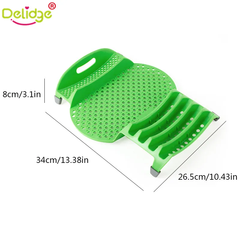 Подставка для слива посуды Delidge 1 шт. зеленая пластиковая однослойная кухни