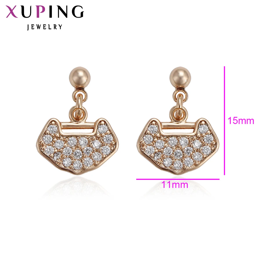 Xuping модные простые серьги новый дизайн позолоченные ювелирные изделия для