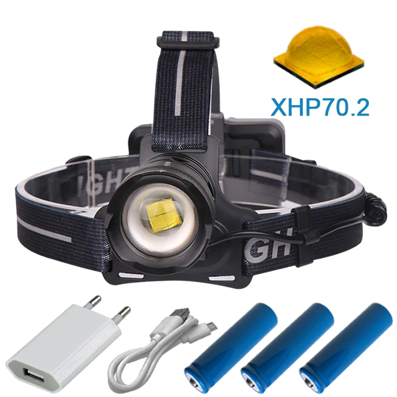 Светодиодный головной фонарь XLamp XHP70.2 8000 Люмен высокая мощность светодиодный XHP70