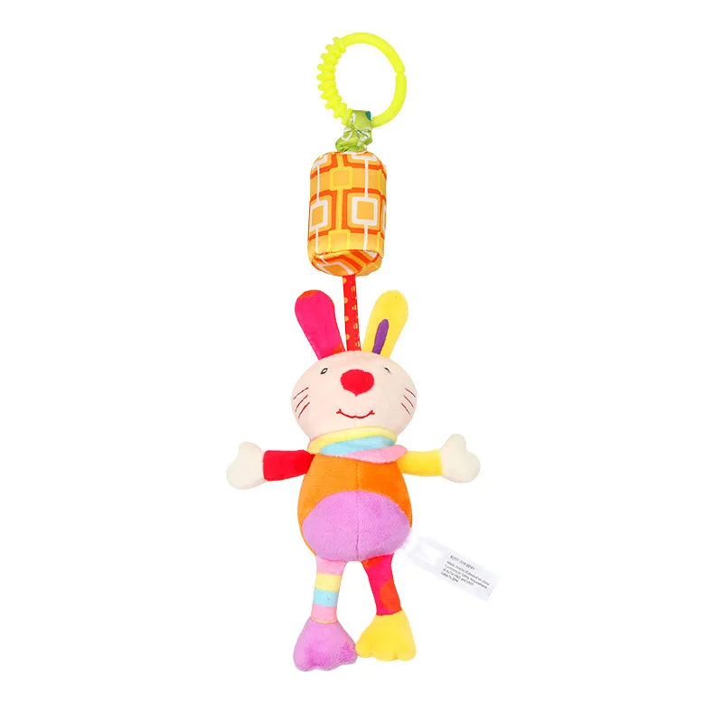 Style 1 rabbit Для новорожденных плюшевые прогулочная коляска игрушки, погремушки для младенцев, зарядные батареи для мобильных телефонов с рисунками зверей из мультфильмов подвесной колокольчик Развивающие детские игрушки для детей возраста от 0 до 12 месяцев Игрушки - Цвет: Style 1 rabbit