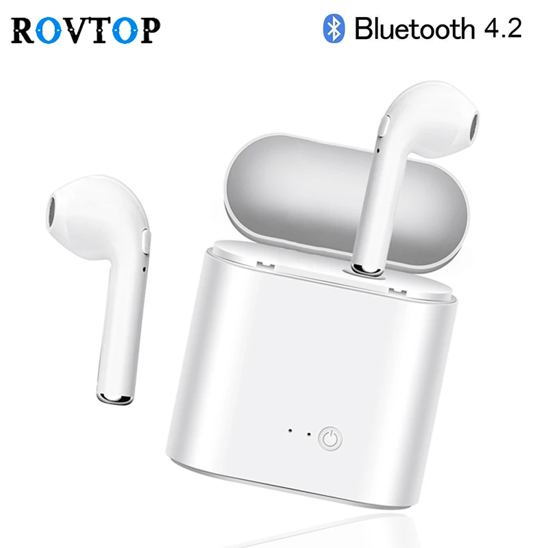 Rovtop мини i7s TWS беспроводные Bluetooth наушники гарнитура стерео спортивные с