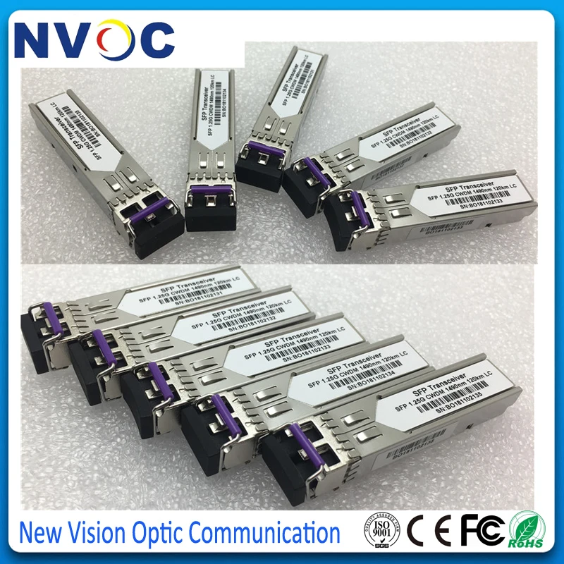 Бесплатная доставка 1 25 г 120 км SFP 1270nm 1290nm 1310nm 1330nm 1350nm CWDM дуплексный оптический