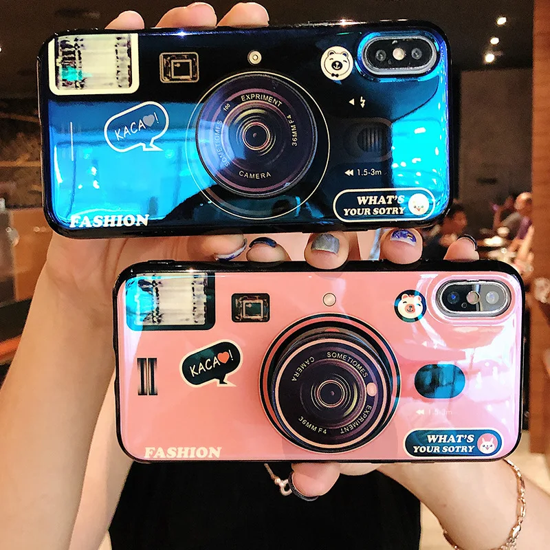 Чехол для телефона Coque iPhone 7 6 6S 8 Plus X XR XS Max чехол камеры стильный мягкий из ТПУ с