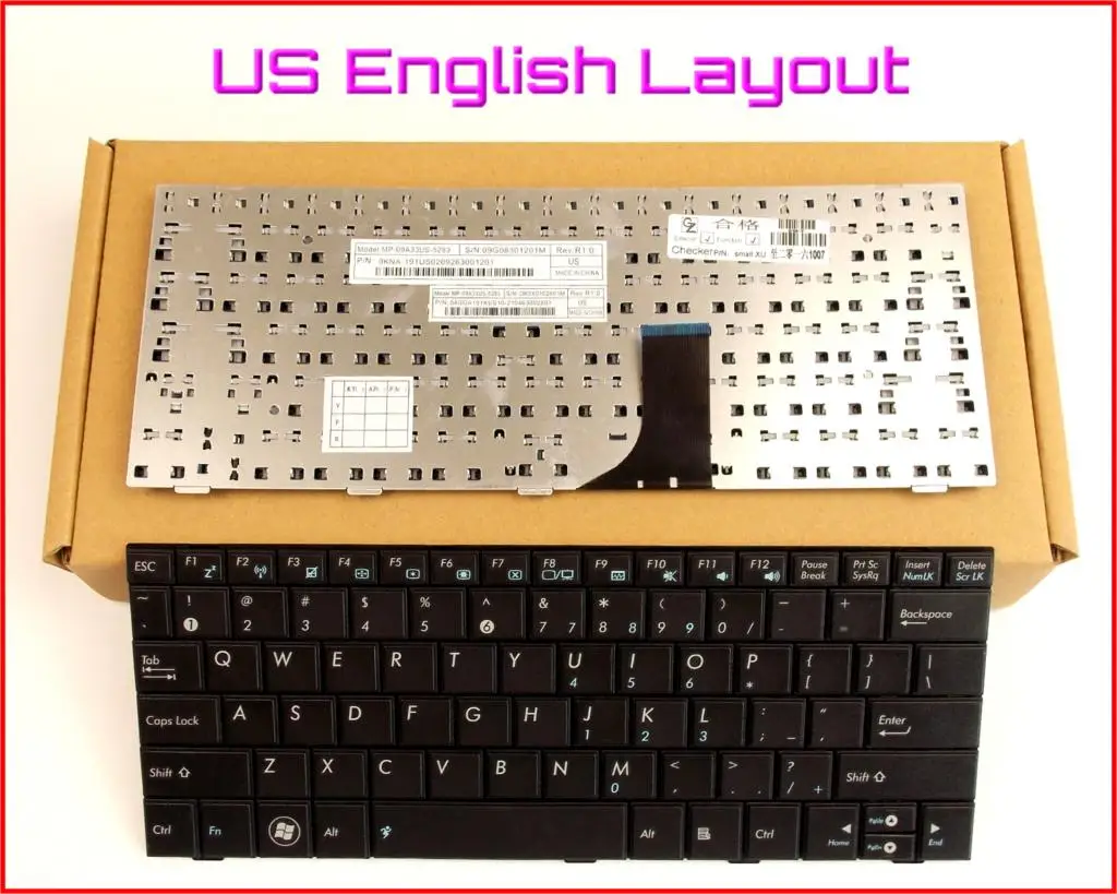Новая клавиатура США английская версия для ASUS EEE PC 1001 1001H 1005 1005H 1005HD HAB 1008 1008H