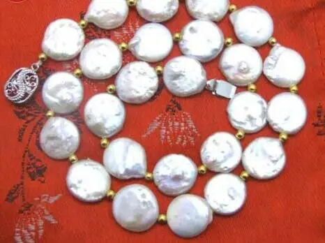 Ожерелье-чокер для женщин из белого натурального жемчуга 13-14 мм 17 дюймов |