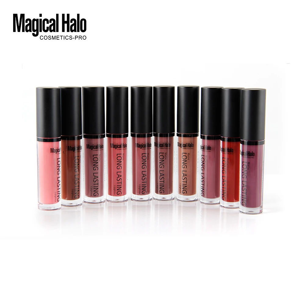 Magical Halo 10 шт./компл. набор цветов для макияжа матовый блеск губ долговечный