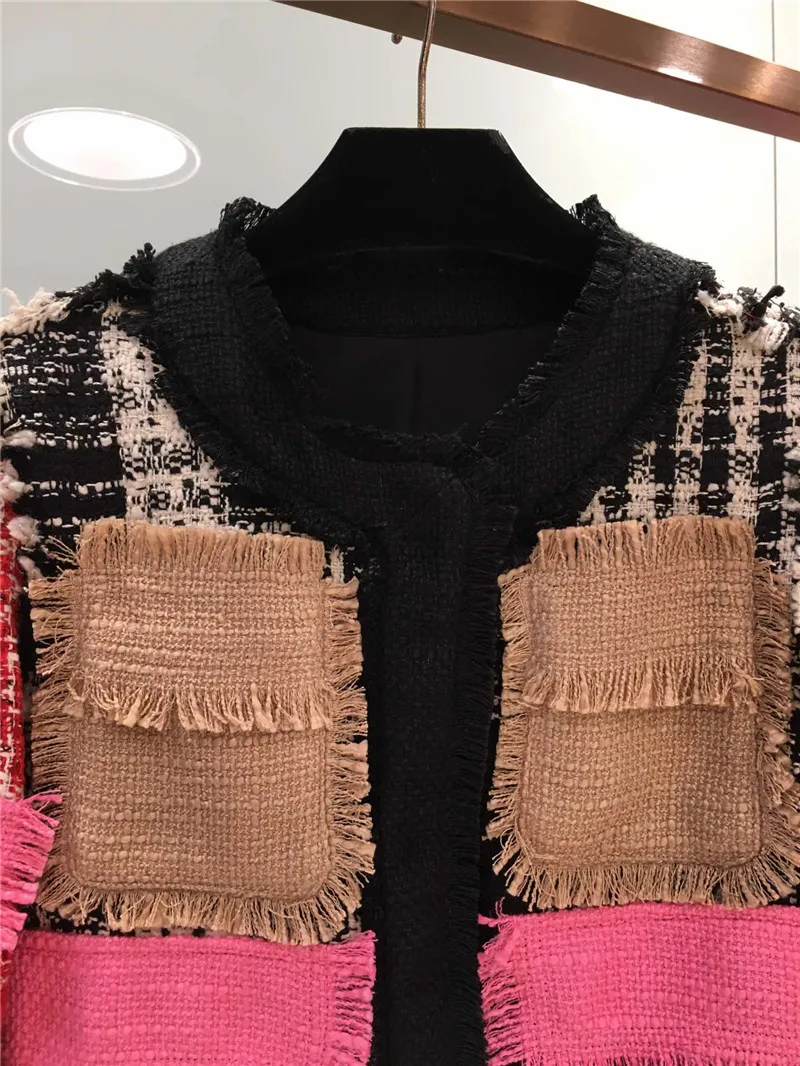 Модные женские куртки 2019 Новое поступление осенне-зимняя Лоскутная куртка