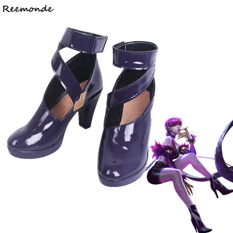 

Туфли женские кожаные на высоком каблуке для косплея LOL KDA Evelynn