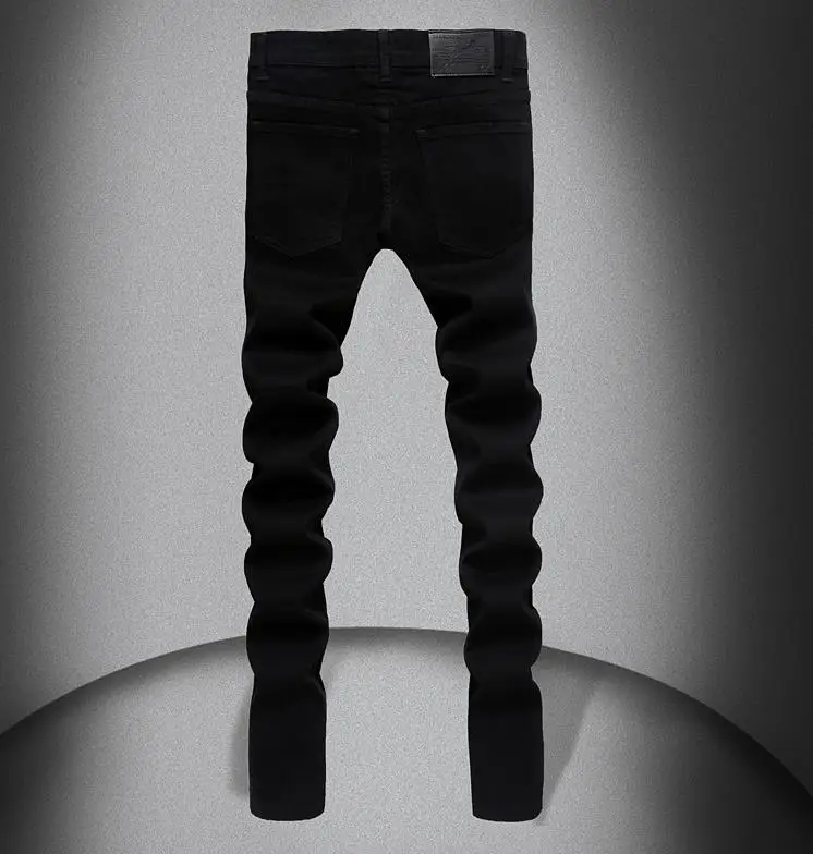 Мужские хлопковые облегающие брюки повседневные зауженные карандаш для