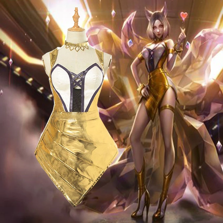 KDA Ahri престиж Косплей Костюм лол Ари Платье Женский | Тематическая одежда и