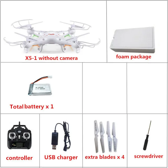 X5 1B Foam box Квадрокоптер SYMA X5 Дрон 2,4G 6-осевой или SYMA X5C(обновление версии) RC Дроны с 2.0MP Камера дистанционного Управление вертолет игрушки - Цвет: X5 1B Foam box