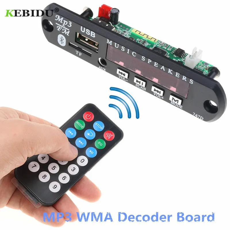MP3 WMA декодер Kebidu плата беспроводной Bluetooth аудио модуль USB TF радио 12 В для
