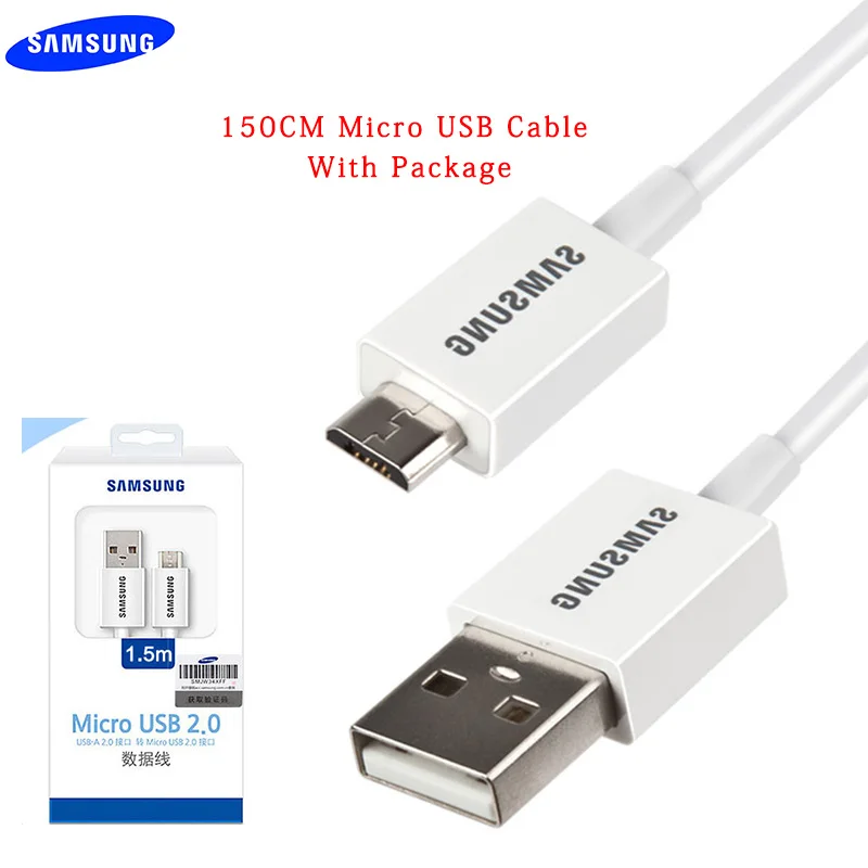 Оригинальное быстрое зарядное устройство Samsung micro usb кабель 1 5 м 2A линия передачи