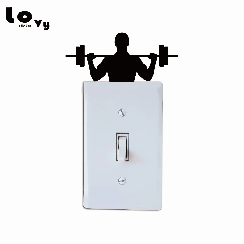 Для спортзала атлетики мышцы Спорт виниловые Сменные наклейки бодибилдер фитнес