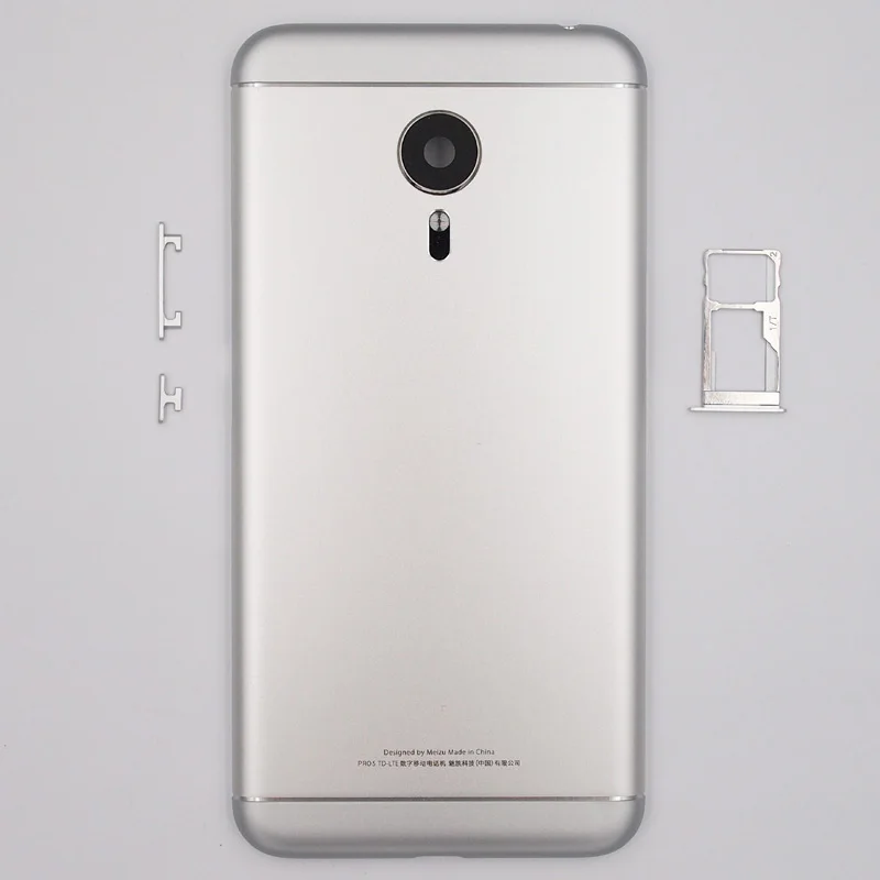 Серебристый BaanSam батарейный задний чехол для Meizu Pro 5(5,7 дюйма) с лотком для sim-карты+ Кнопки громкости питания - Цвет: Серебристый