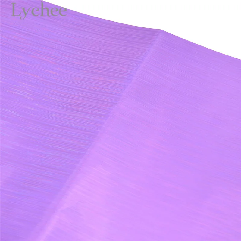 Lychee A4 Hologram Faux Leather Fabric High Quality Pure Color Synthetic DIY Material For Handbag Garments | Дом и сад