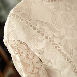 Блузка женская белая с длинным рукавом T81915A|blouses women tops|blouse hotlace blouse |