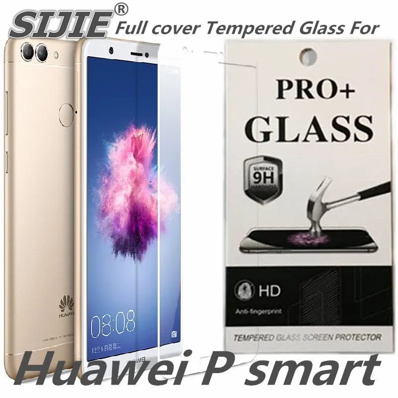 Полное покрытие из закаленного стекла для Huawei P smart cover экран защитный Psmart 9H
