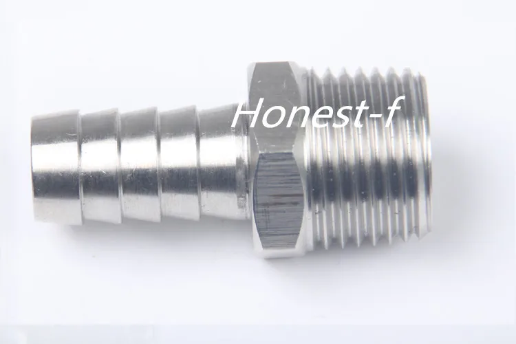 LTWFITTING Bar Production Stainless Steel 316 Barb Fitting Coupler / Connector 1/2&quot Hose ID x Male NPT Air Fuel Water | Обустройство