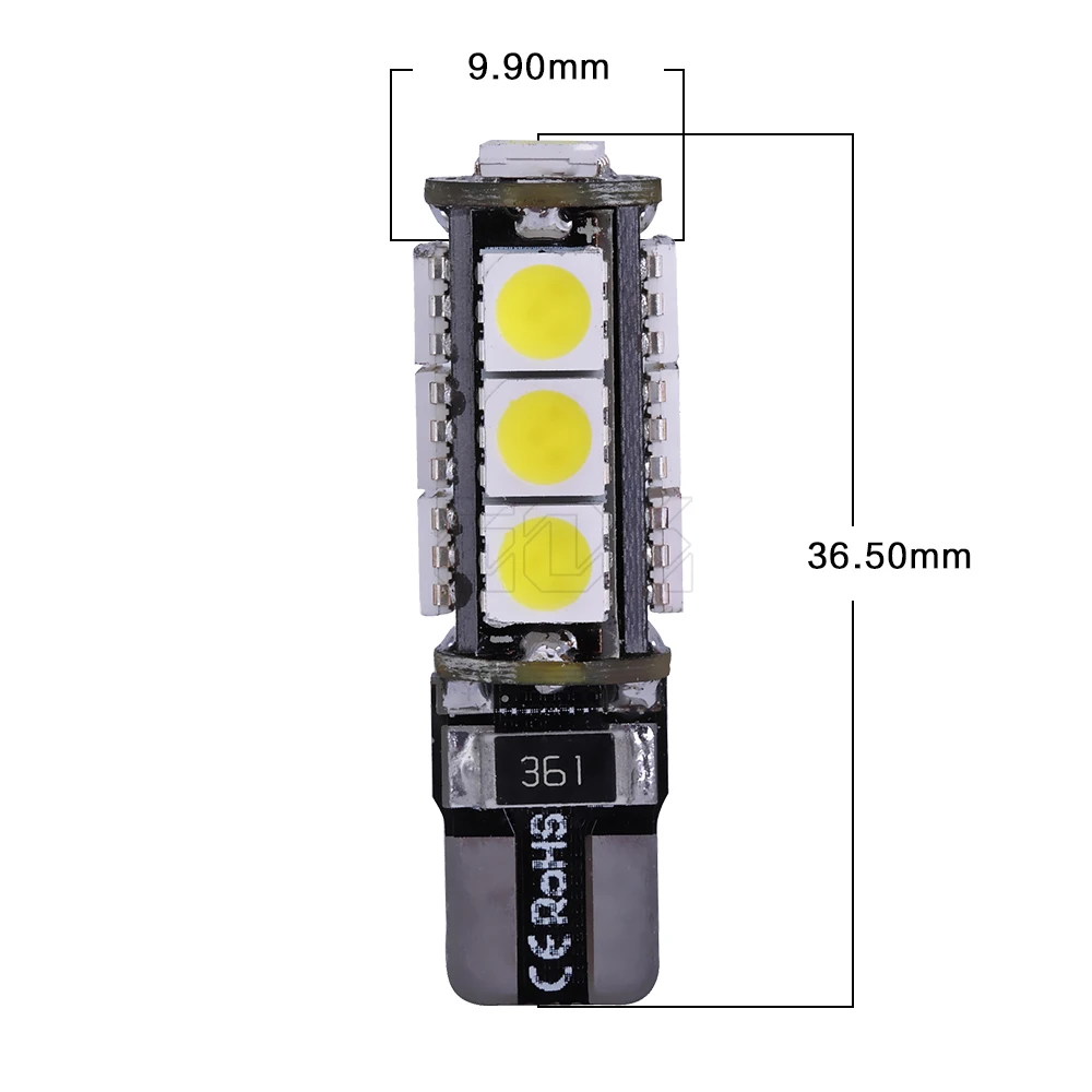 Бесплатная доставка 2 шт./лот t10 светодиодный canbus 5050 smd автомобильный светильник