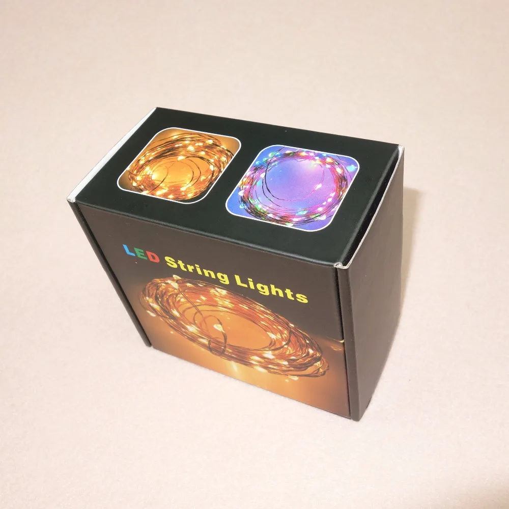 Светодиодная гирлянда с медным проводом 10 метров 100 + адаптер питания 5 В пульт