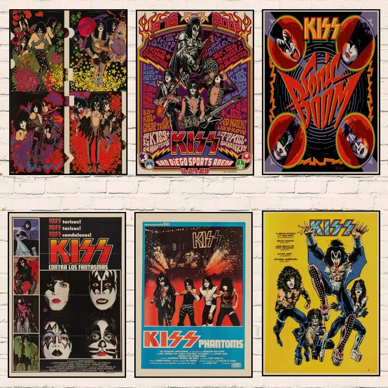 ВИНТАЖНЫЙ ПЛАКАТ Kiss band Kraft ретро Европейская и американская музыкальная команда