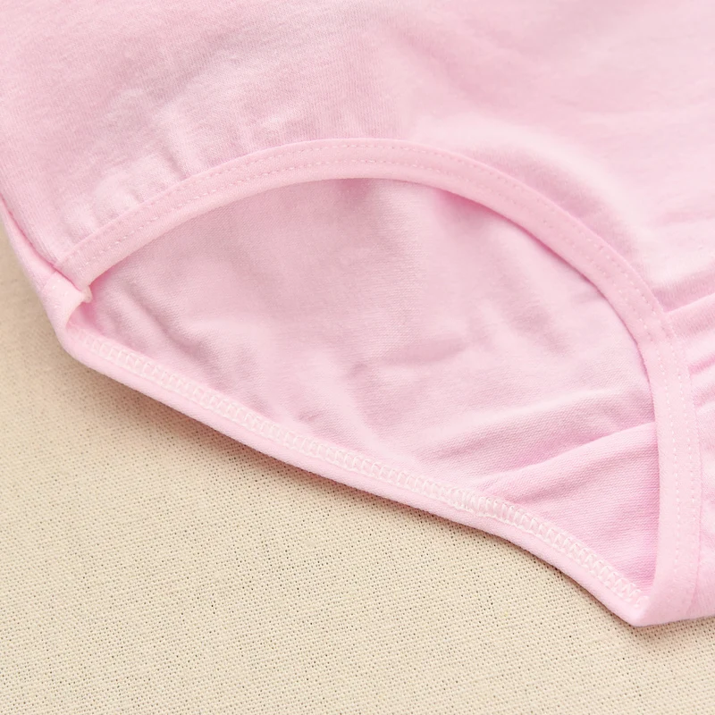 Трусики для девочек 4 шт./лот карамельных цветов нижнее белье Однотонные трусы