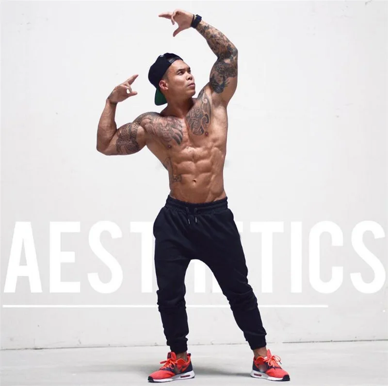 Однотонные штаны для бега полосатые мужские спортивные брюки-карандаш хлопковые