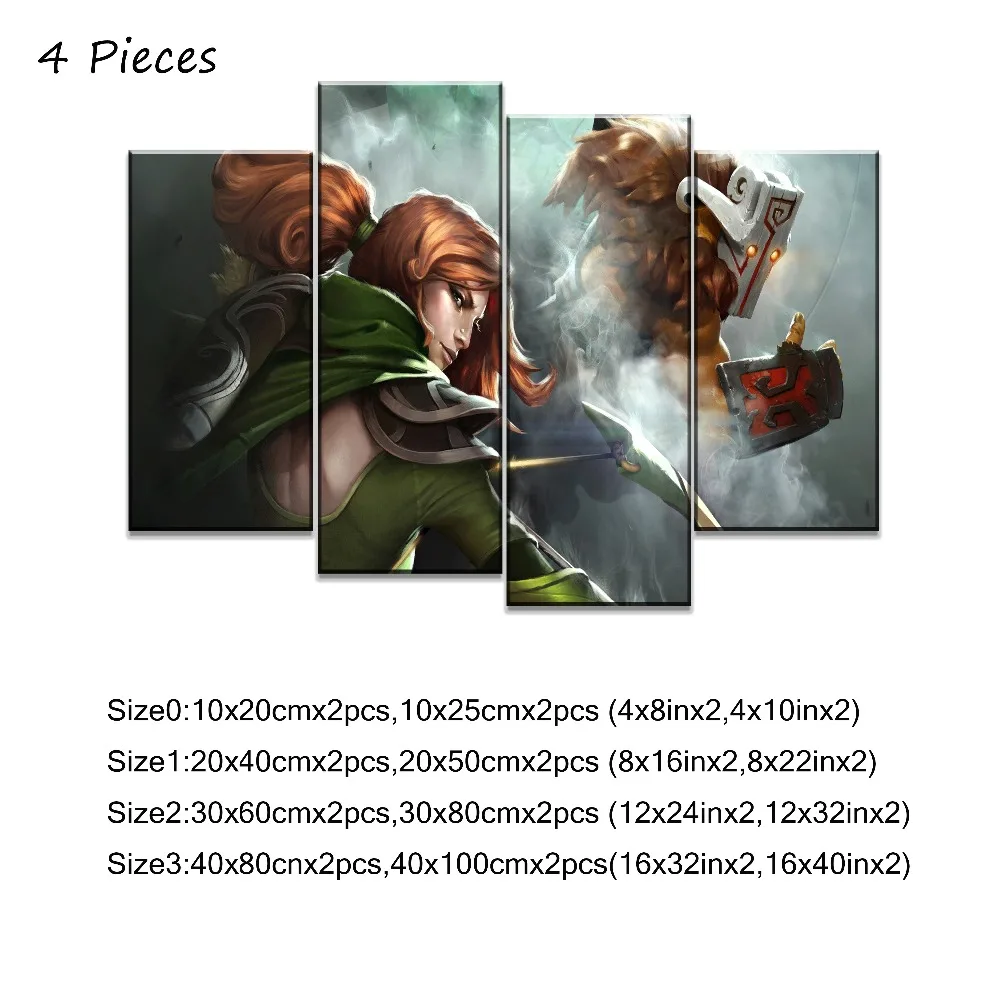 1 панель Windranger и Juggernaut Dota 2 герои игр Холст Картина рамки или бескаркасные современные декоративные для дома стены искусства