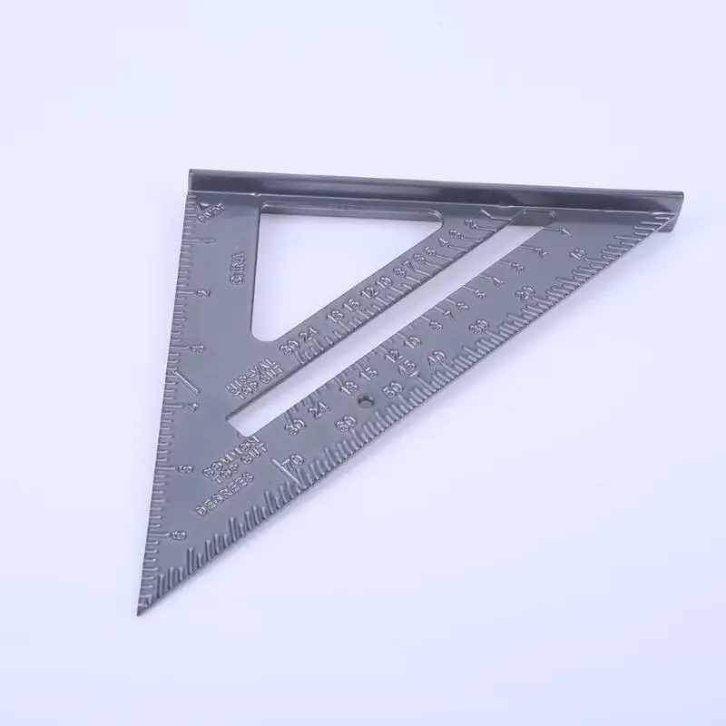 7 inch Metal Triangle Ruler Protractor 90 Degree Angle Inch Square Woodworking Measuring Instruments high quality | Инструменты