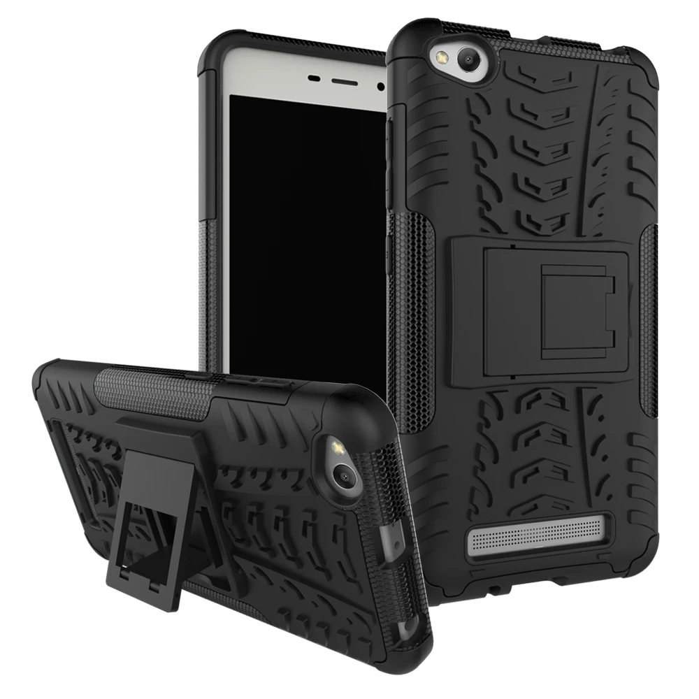 BYHeYang For Xiaomi Redmi 4A Case 5.0&quot Heavy Duty TPU+PC Silicone Kickstand Cover Armor Back Phone |