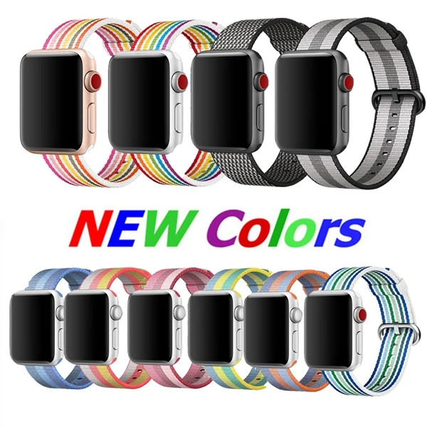 Тканые нейлоновые ремешки для часов iWatch Apple Watch Спортивная петля браслет и