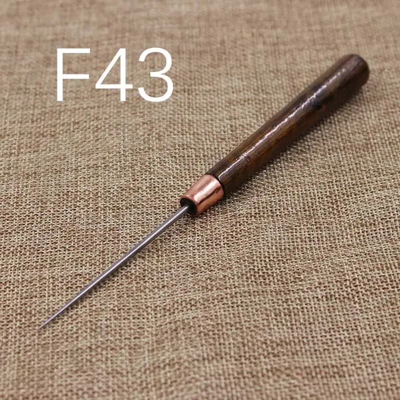 F43 1 шт. Профессиональный инструмент для шитья кожи Шило, иглы для шитья, аксессуары для парусиновой обуви, инструменты для шитья - Цвет: F43