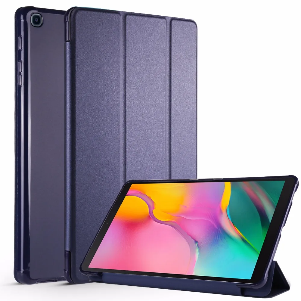 Для samsung Galaxy Tab A 10,1 чехол Крышка T510 T515 SM-T510 SM-T515 кожаный чехол для задней поверхности из мягкого силиконовый чехол с принтом+ Экран протектор