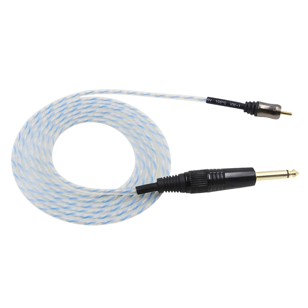 1pc Tattoo Clip Cord Heavy Duty RCA Rubber Silicone Cord For Tattoo Machine Foot Pedal Tattoo Kits Power Supply Free Shipping