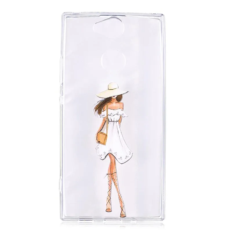 baiqun girl Чехол YIESOM для sony Xperia L1 L2 XA XA1 XA2 Ultra XA1 Plus XZ1 XZ1 Compact E5, мягкий силиконовый чехол из ТПУ для sony XA2 Ultra - Цвет: baiqun girl