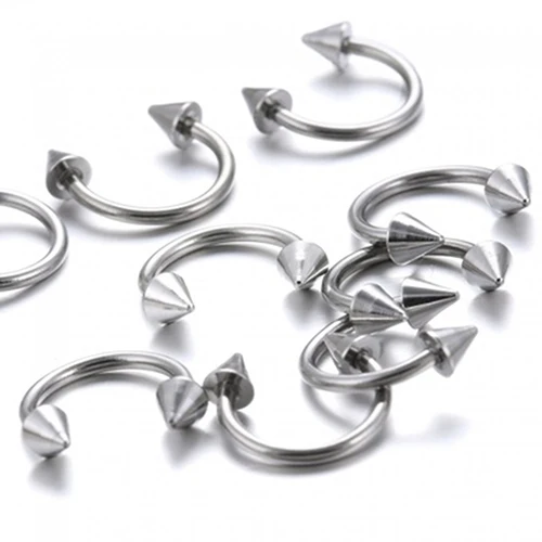 10 штук упак. стальная Подкова для губ перегородка ухо кольцо пирсинг ювелирные
