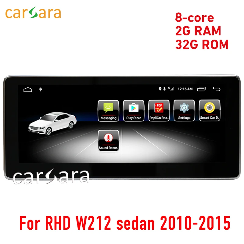 W212 видео сенсорный экран 2G ram Android правый руль седан 10-15 10,2" головное устройство gps-навигация, радио, стерео Мультимедиа