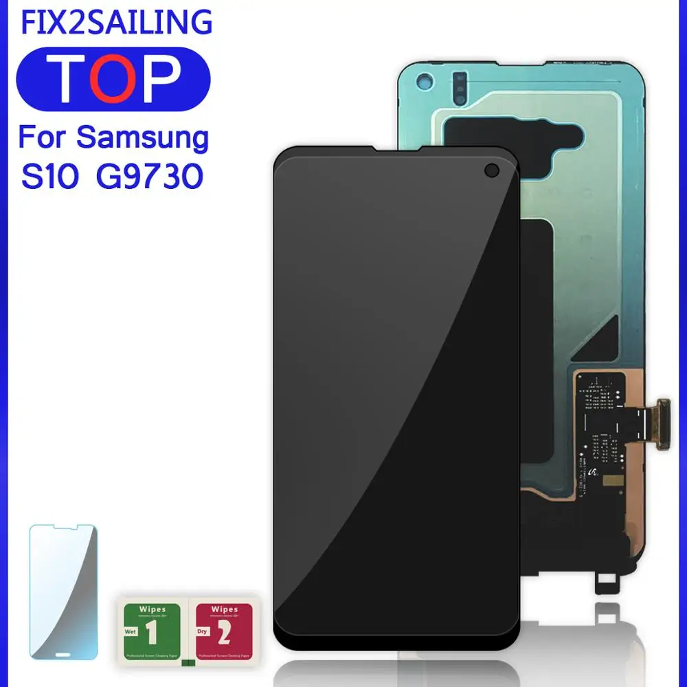 Новый ЖК дисплей для SAMSUNG Galaxy S10 G9730 + Plus G9750 дигитайзер сенсорного экрана Запчасти