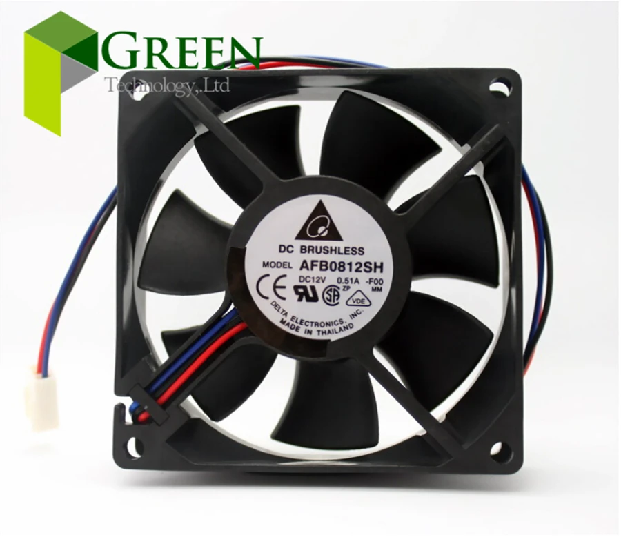 

5PCS Original 8025 80MM 8cm 80*80*25mm violent fan Cooling fan 12V 0.51A Delta AFB0812SH-FOO with 3pin