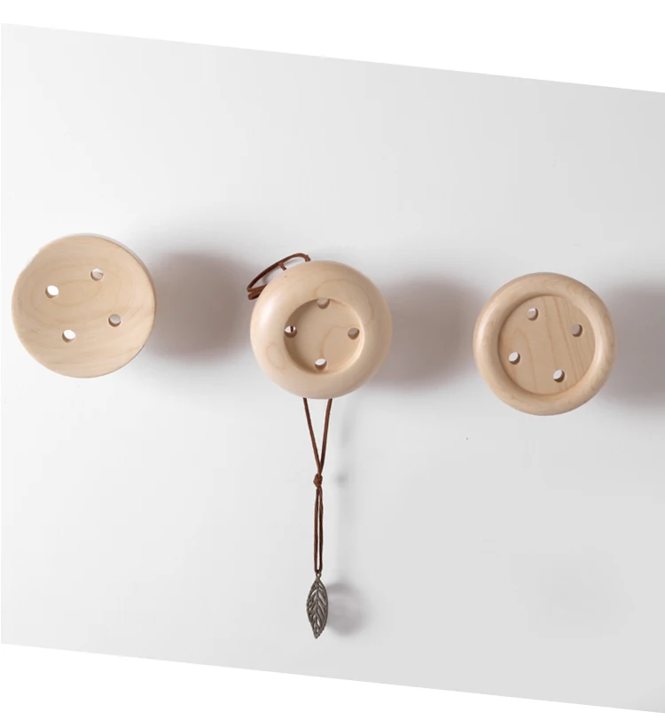 Настенная Подвеска из натурального дерева крючки для одежды украшения дома