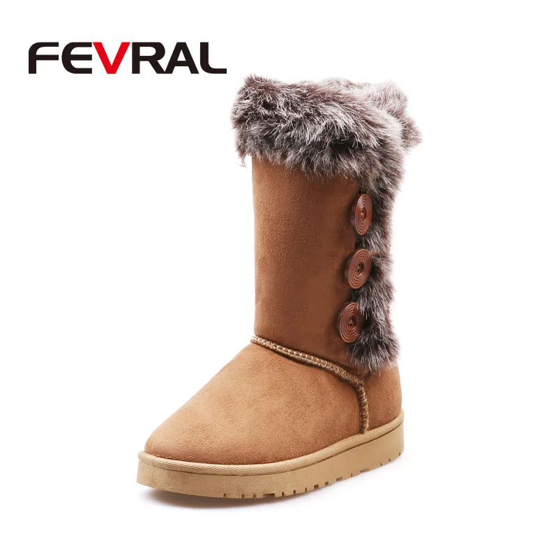 Camel FEVRAL/новейшая модель; модные ботинки с эластичными носками; женские растягивающиеся зимние теплые пикантные ботинки с круглым носком; женские повседневные ботинки - Цвет: Camel