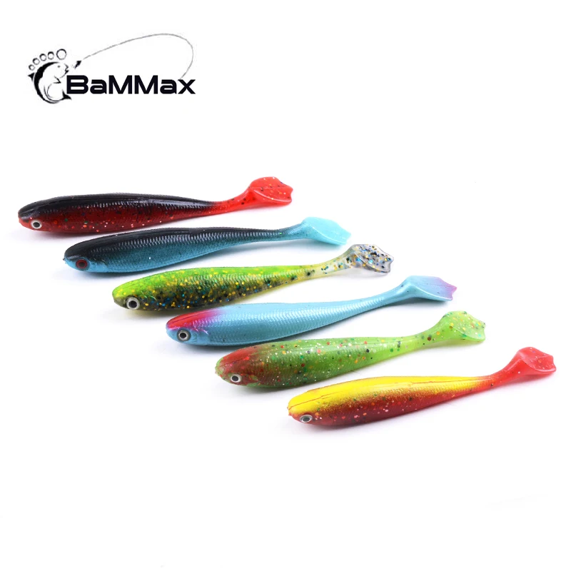 

Bammax fishing lure 3pcs/lot 9.5cm 6.3g Soft Worm lures fly fishing silicone bait Jig Head crankbait fishing tackle pesca